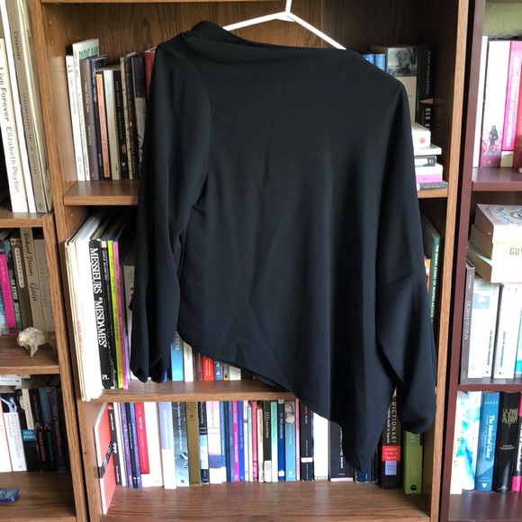 Zara Tops - Zara Black Asymmetrical Draped Top